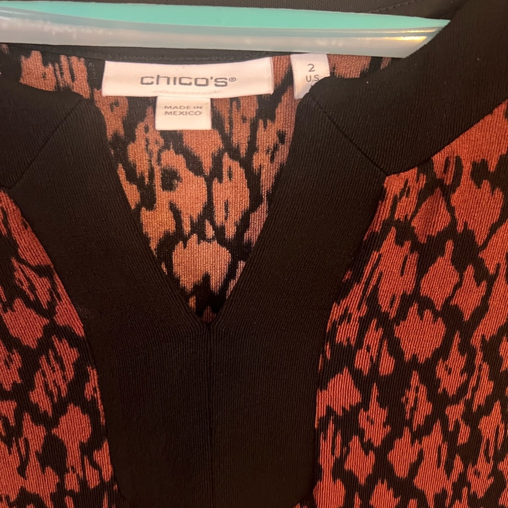 Rust orange /Black Sleeveless Dress - Picture 5 of 5